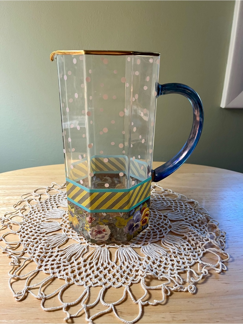 Mackenzie Childs Garland Pitcher-Rare